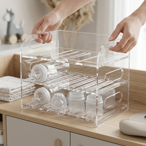 Baby Bottle Organizer - Acrylic, Hygienic & Easy to Clean