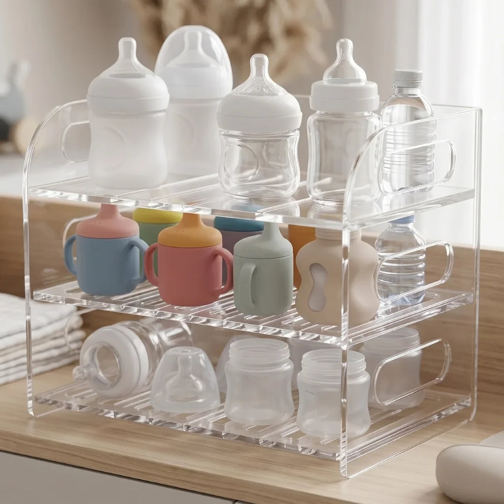 Baby Bottle Organizer - Acrylic, Hygienic & Easy to Clean