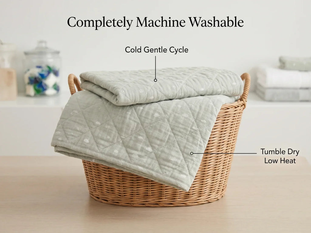Breathable Reversible Baby Quilt
