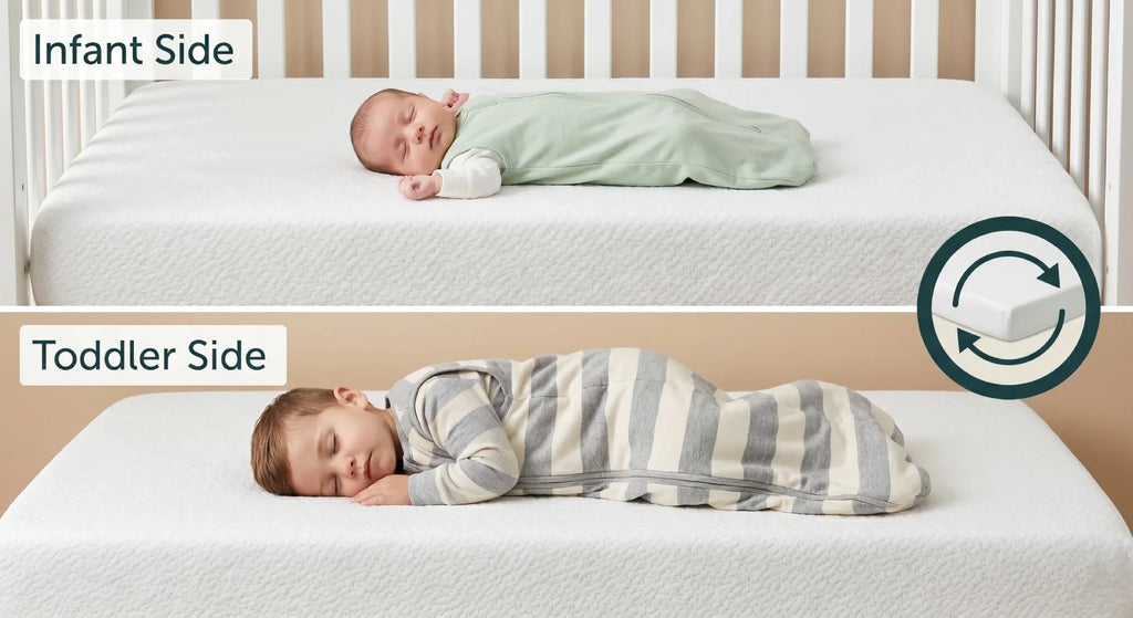 Dual-Sided Memory Foam Crib & Toddler Mattress