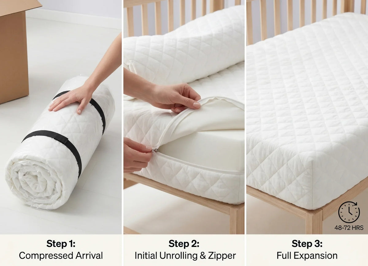 Dual-Sided Memory Foam Crib & Toddler Mattress