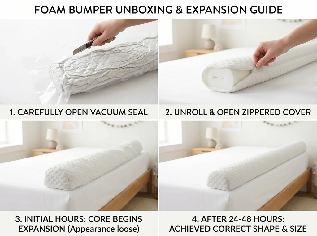 Memory Foam Toddler Bed Bumper Guard